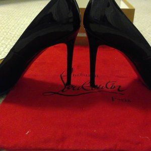 Christian Louboutin Navy Blue Patent Simple Pump